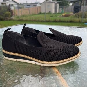 Kelly & Katie Black Aerin Stretch Slip On Sport Loafer Walking Casual Shoe